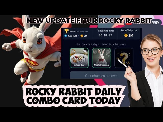 کارت های راکی ربیت (Rocky Rabbit) برای ۲ ملیون جایزه با آپدیت روزانه