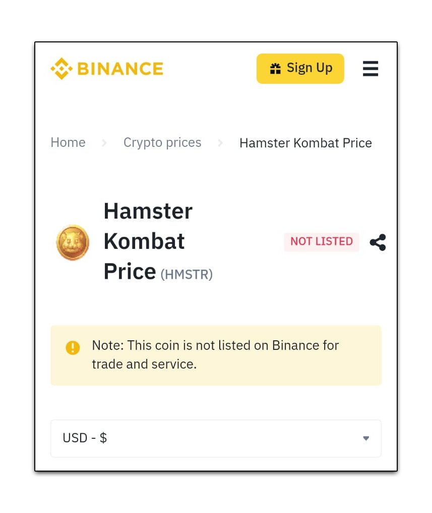 لیست شدن همستر در Binance