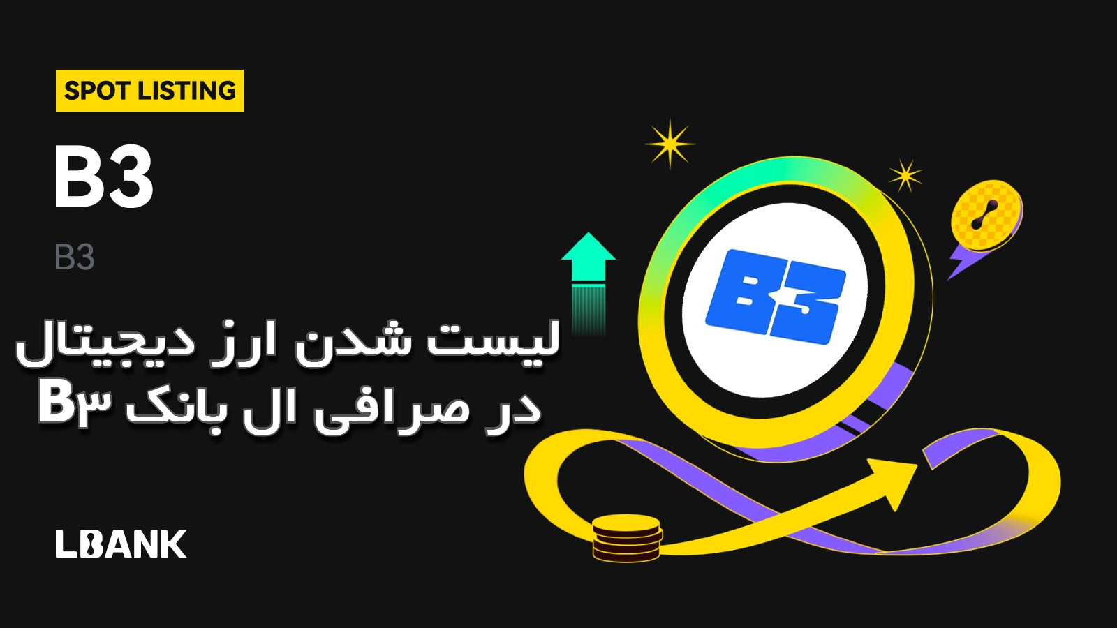 لیست شدن ارز دیجیتال B3 در صرافی ال بانک