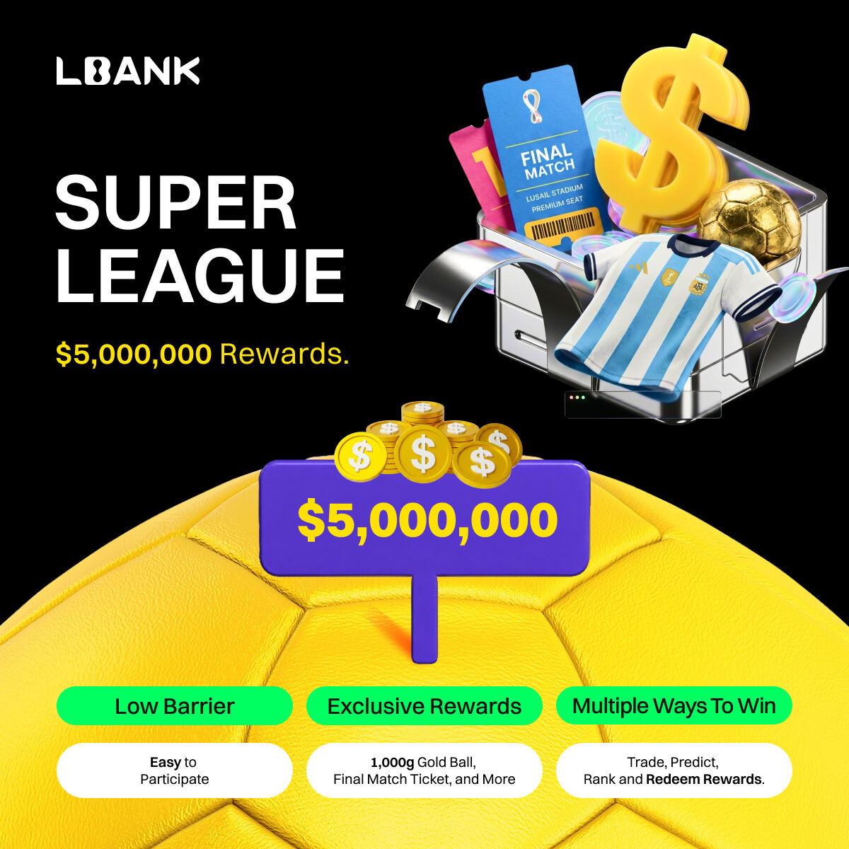 رویداد 5 ملیون تتر در صرافی ال بنک